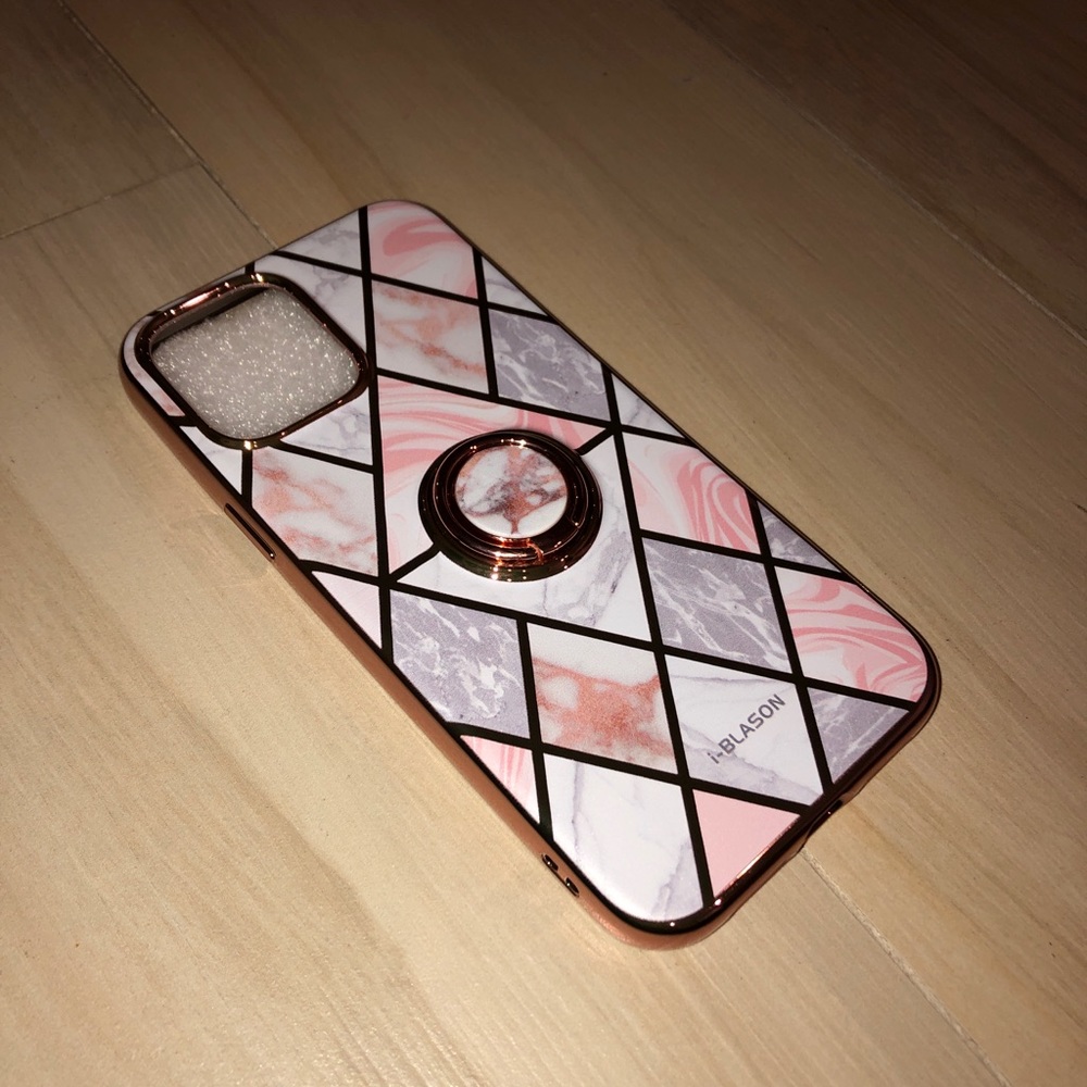 i-Blason Cosmo Marble Pink Snap Case for iPhone 12 Pro Max with Ring Holder